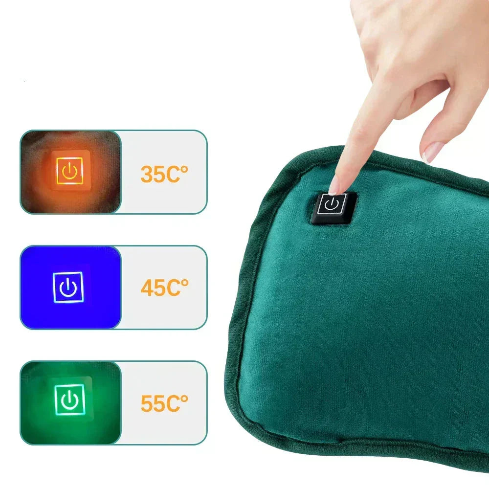 Tragbares Graphen-Heizkissen mit USB-Aufladung, 3 Temperaturstufen, ergonomischer Hand- und Bauchwärmer mit intelligenter Abschaltautomatik