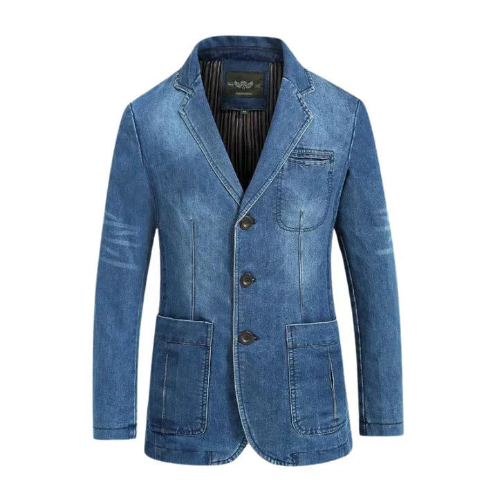 Trendiger Herren-Casual-Blazer im Denim-Stil