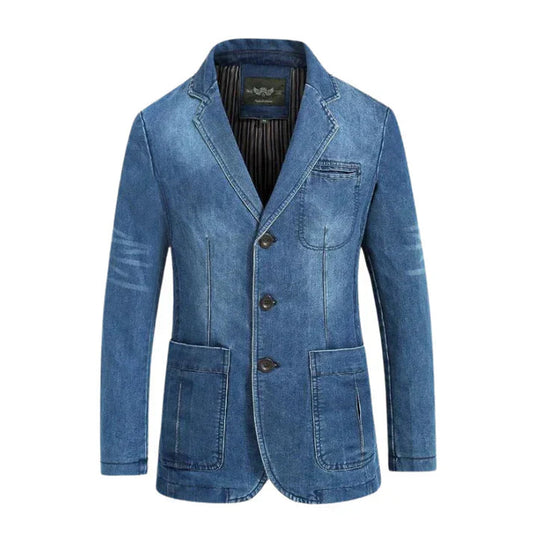 Trendiger Herren-Casual-Blazer im Denim-Stil