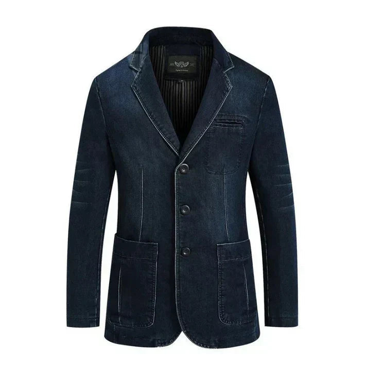 Trendiger Herren-Casual-Blazer im Denim-Stil