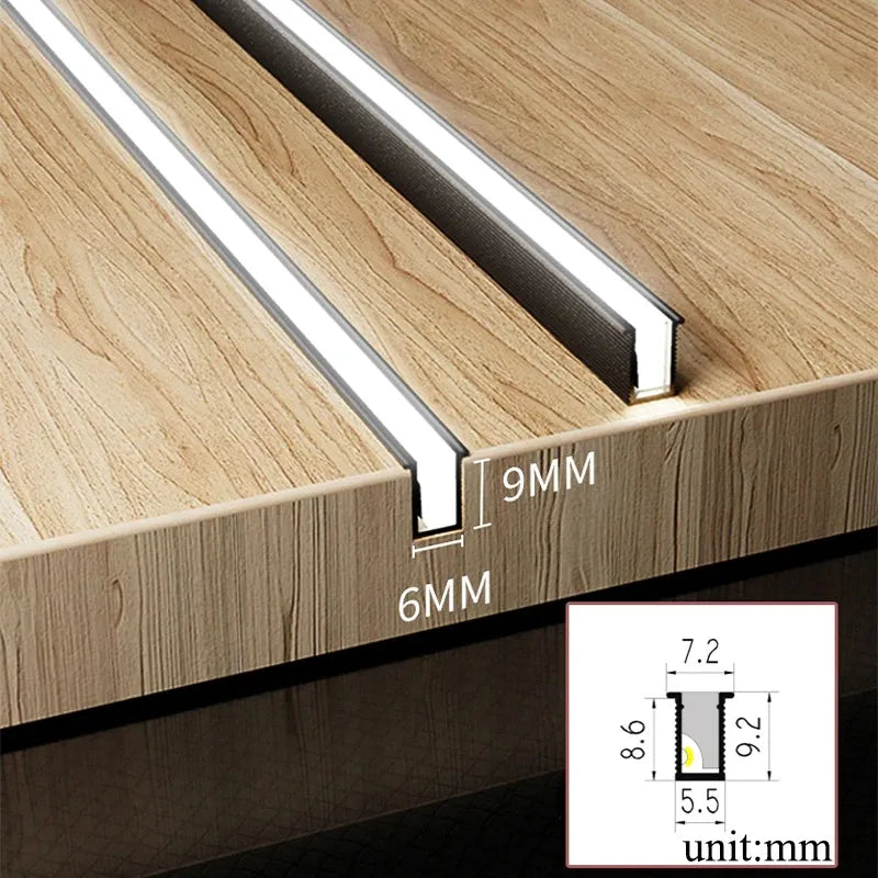 Ultradünne LED-Unterbau-Lichtleiste – anpassbare Länge, energieeffizient und ideal für Küchen- und Wohnzimmerbeleuchtung