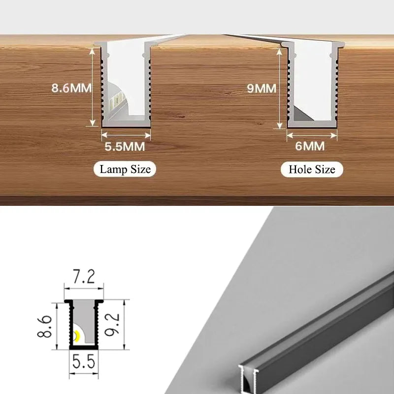 Ultradünne LED-Unterbau-Lichtleiste – anpassbare Länge, energieeffizient und ideal für Küchen- und Wohnzimmerbeleuchtung