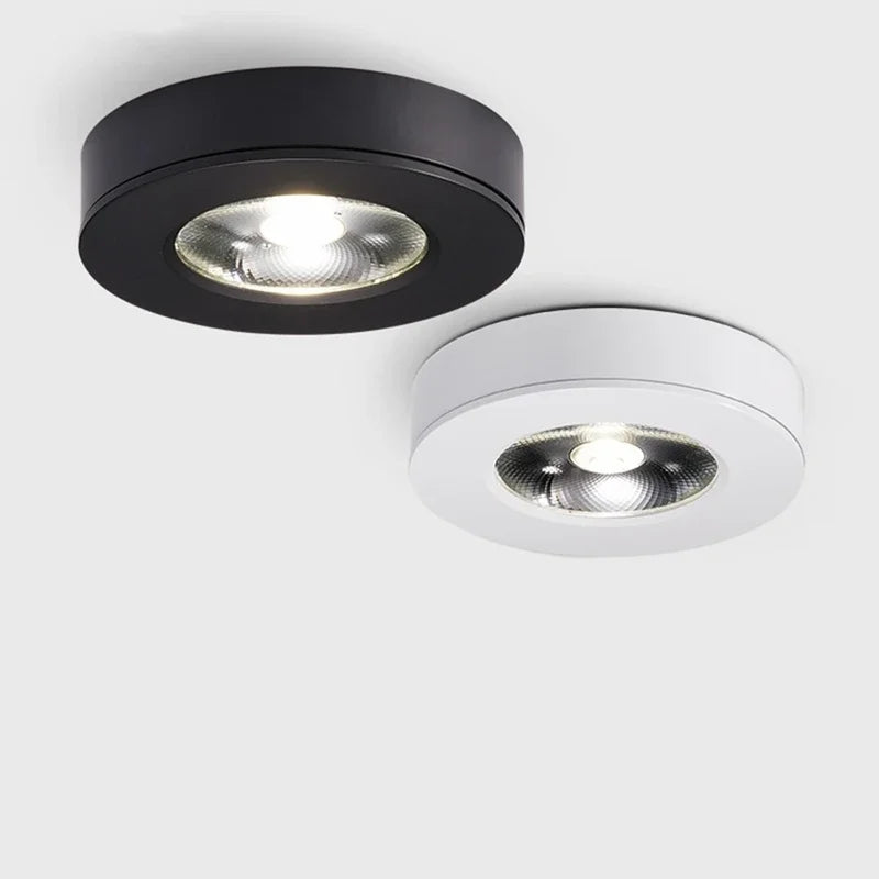 Ultradünnes LED-Aufbau-Downlight aus Aluminium blendfrei für Küche, Bad und Wohnbereiche 90–260V
