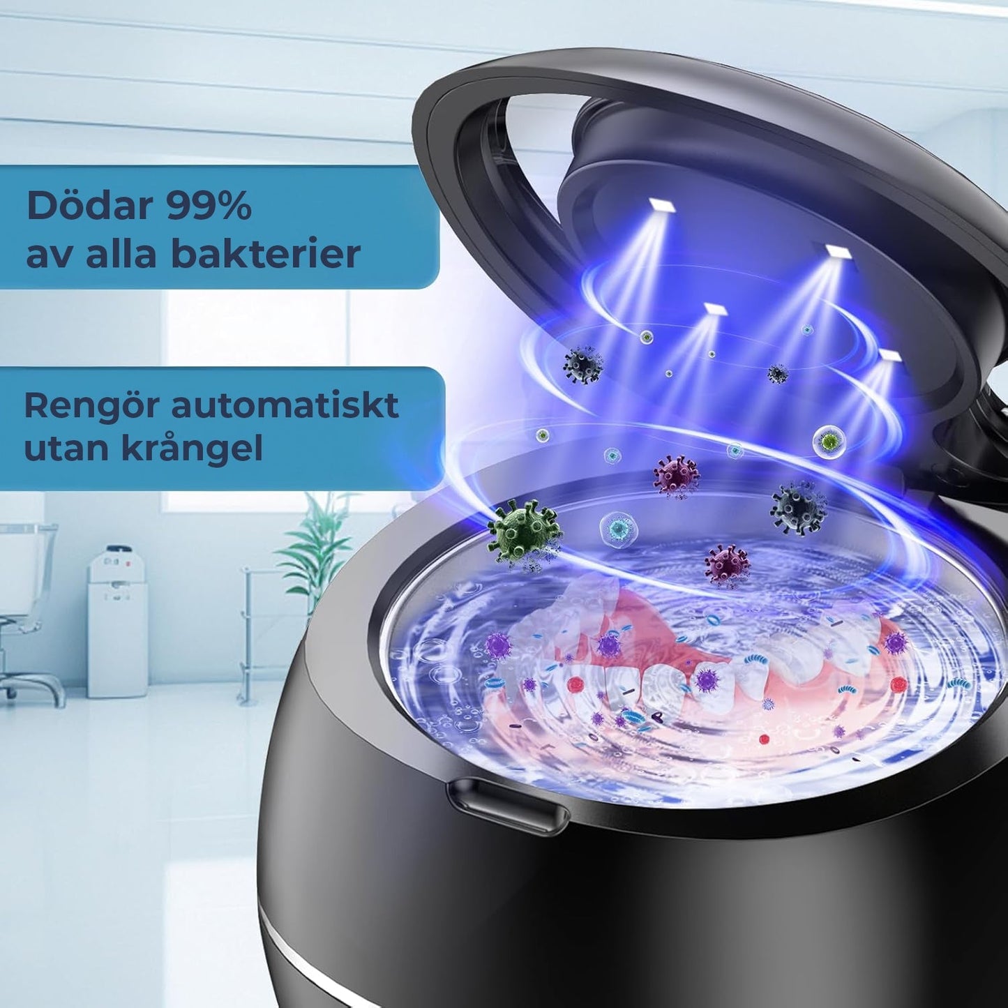 Ultraschallreiniger für Zahnschienen und Prothesen
