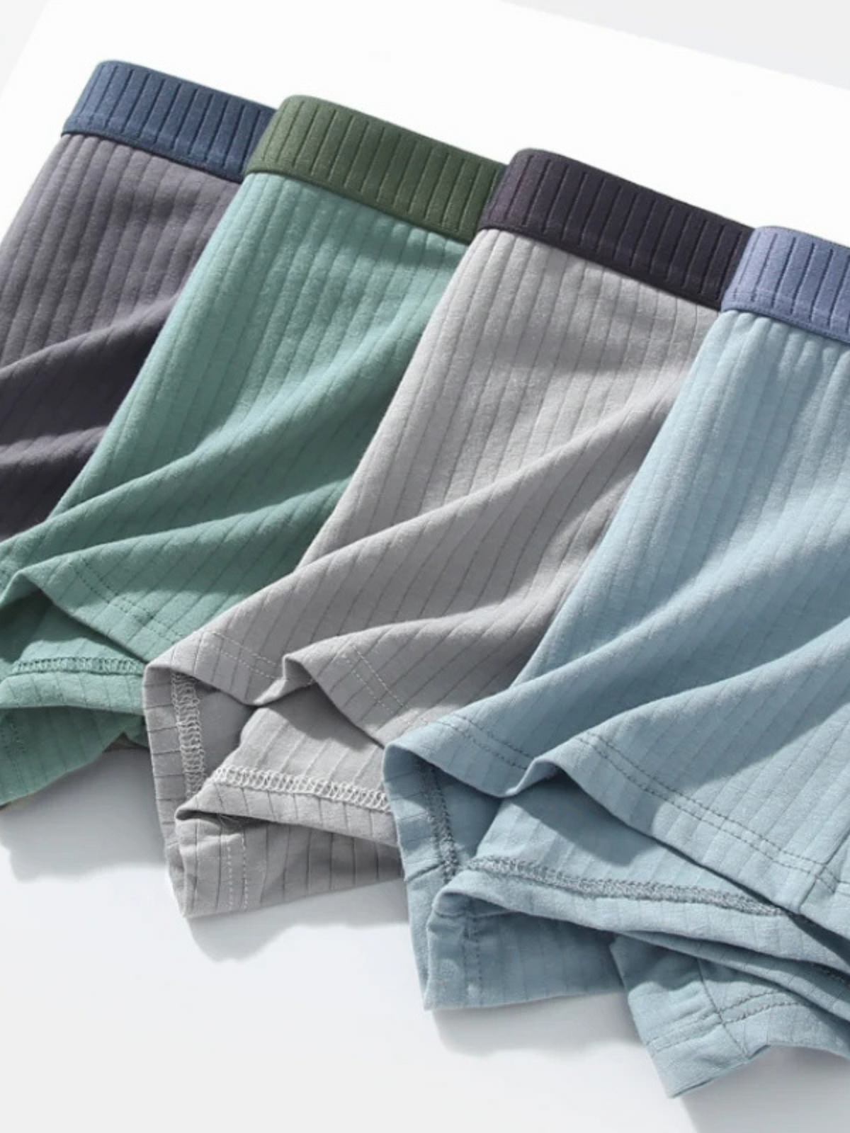 Ultraweiche gerippte Herren-Boxershorts im 6er-Pack