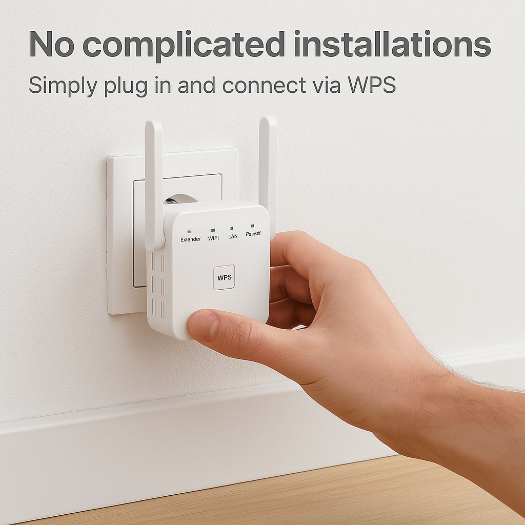 UltraXtend 5G WLAN-Booster – Dualband-WLAN-Repeater für Signalabdeckung in Haus und Garten