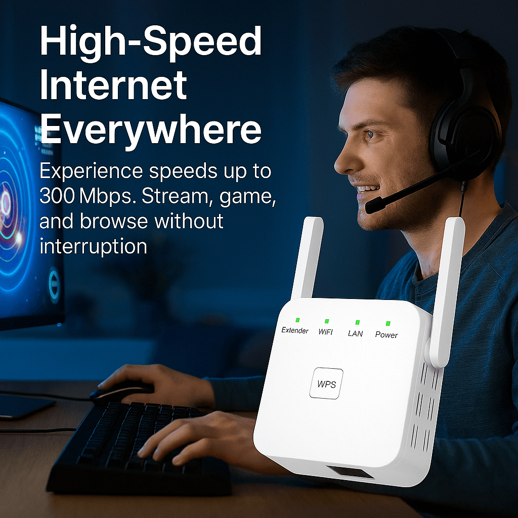 UltraXtend 5G WLAN-Booster – Dualband-WLAN-Repeater für Signalabdeckung in Haus und Garten