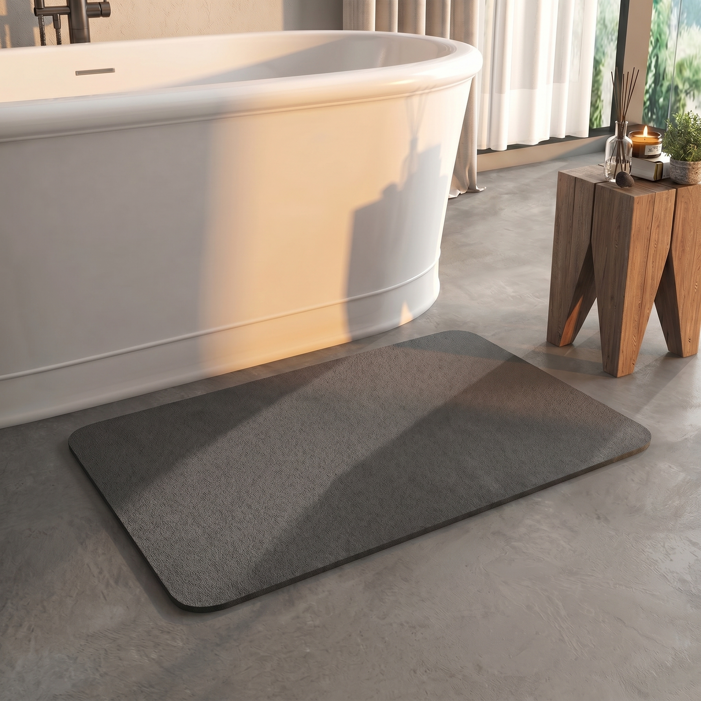 Umweltfreundliche Kieselgur-Badematte | Schnelltrocknendes, rutschfestes Design