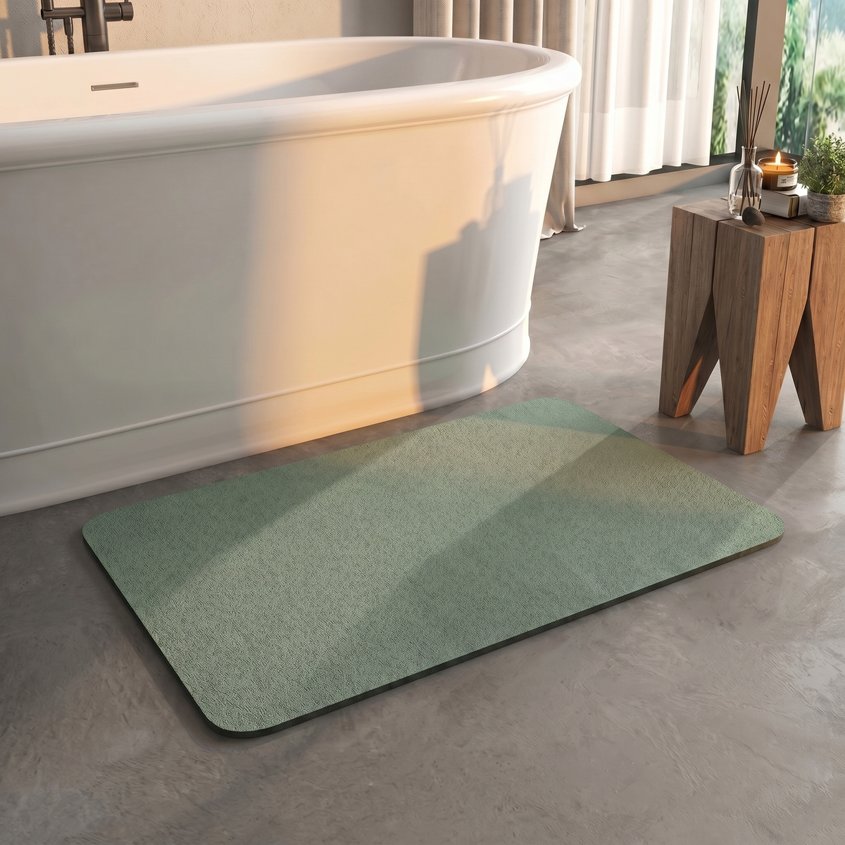 Umweltfreundliche Kieselgur-Badematte | Schnelltrocknendes, rutschfestes Design