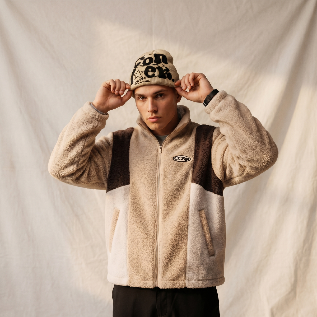 Unisex-Beanie aus Bio-Baumwolle | Weicher Stretchstrick | Bequem für jede Jahreszeit