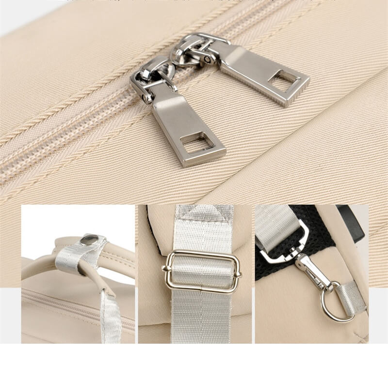 Unisex-Diebstahlschutz-Rucksack mit USB-Ladeanschluss und verdeckten Reißverschlüssen