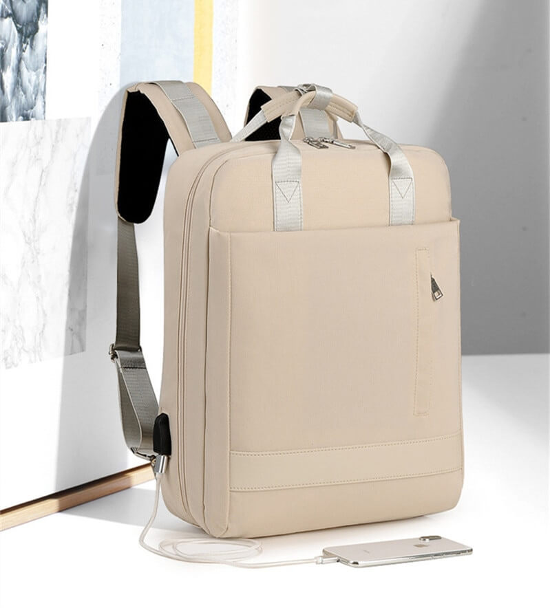 Unisex-Diebstahlschutz-Rucksack mit USB-Ladeanschluss und verdeckten Reißverschlüssen