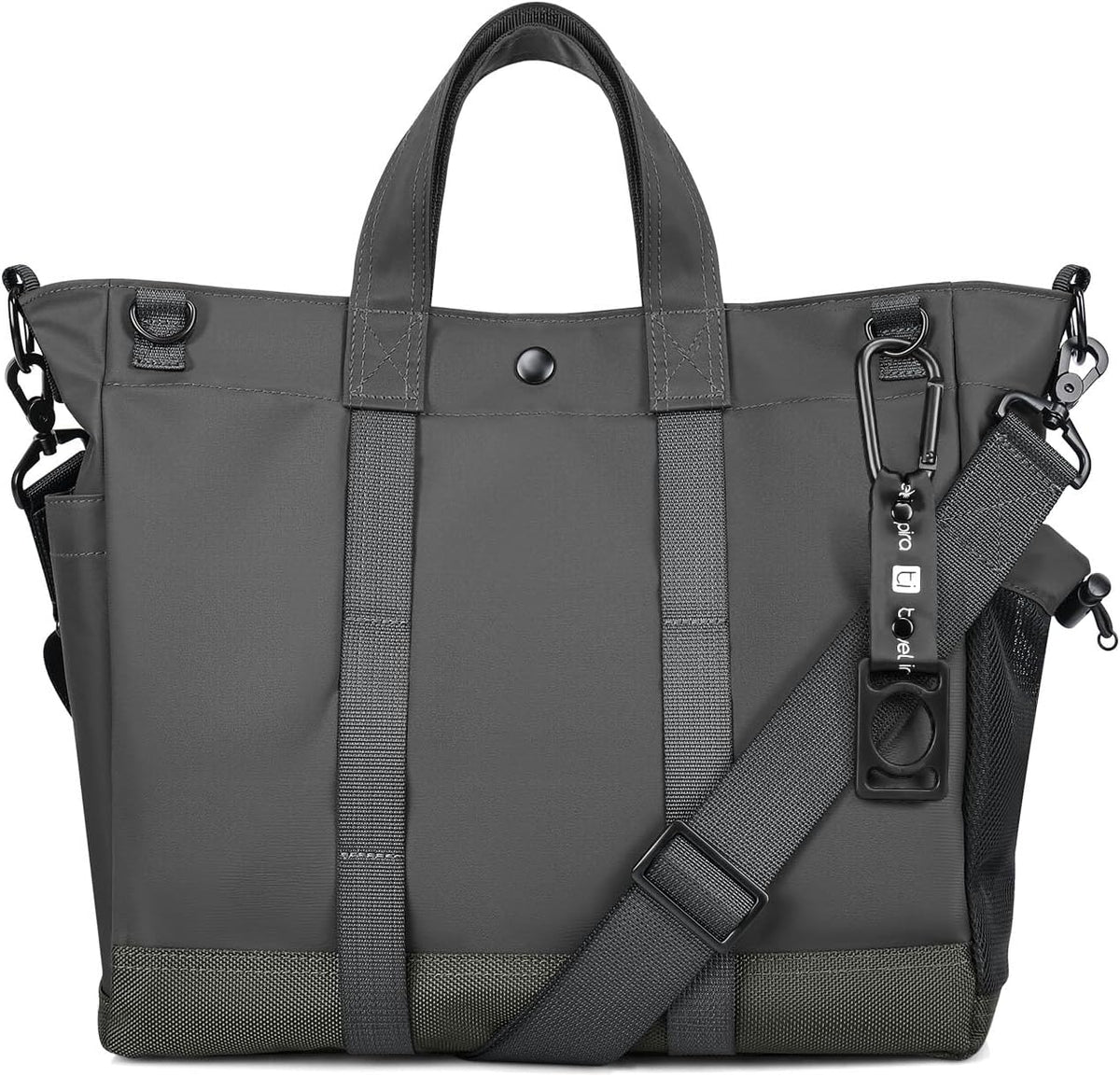 Unisex-Laptop-Tote-Bag mit mehreren Fächern und verstellbarem Riemen