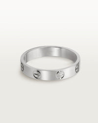 Unisex-Ring aus Zinklegierung in Silber