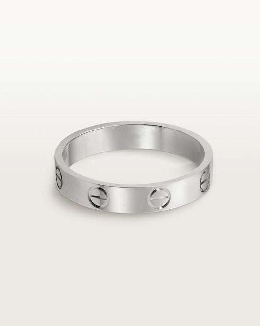 Unisex-Ring aus Zinklegierung in Silber