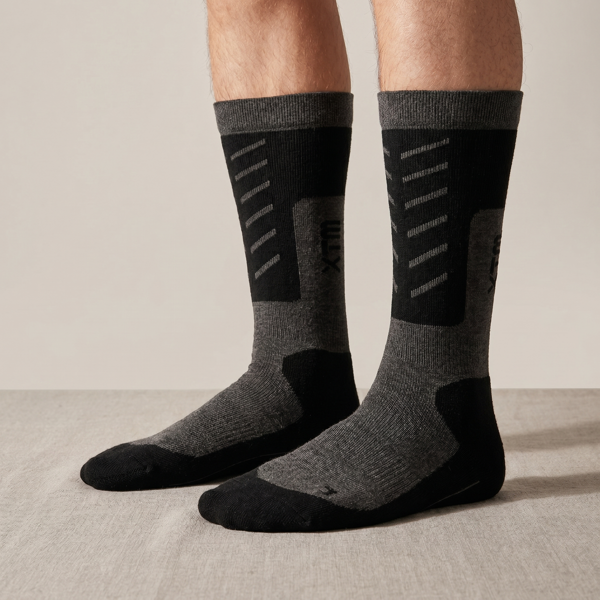 Unisex-Snowboardsocken aus Merinowolle | Technische Wintersocken mit unterschiedlichen Polsterzonen