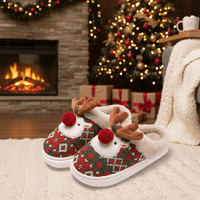 Unisex-Weihnachtshausschuhe mit gesticktem Design