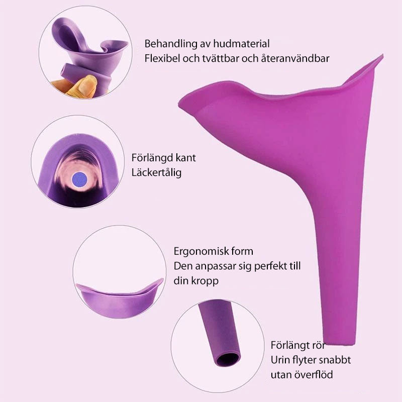 Urinierhilfe für Frauen – ergonomisches und spritzwassergeschütztes Design