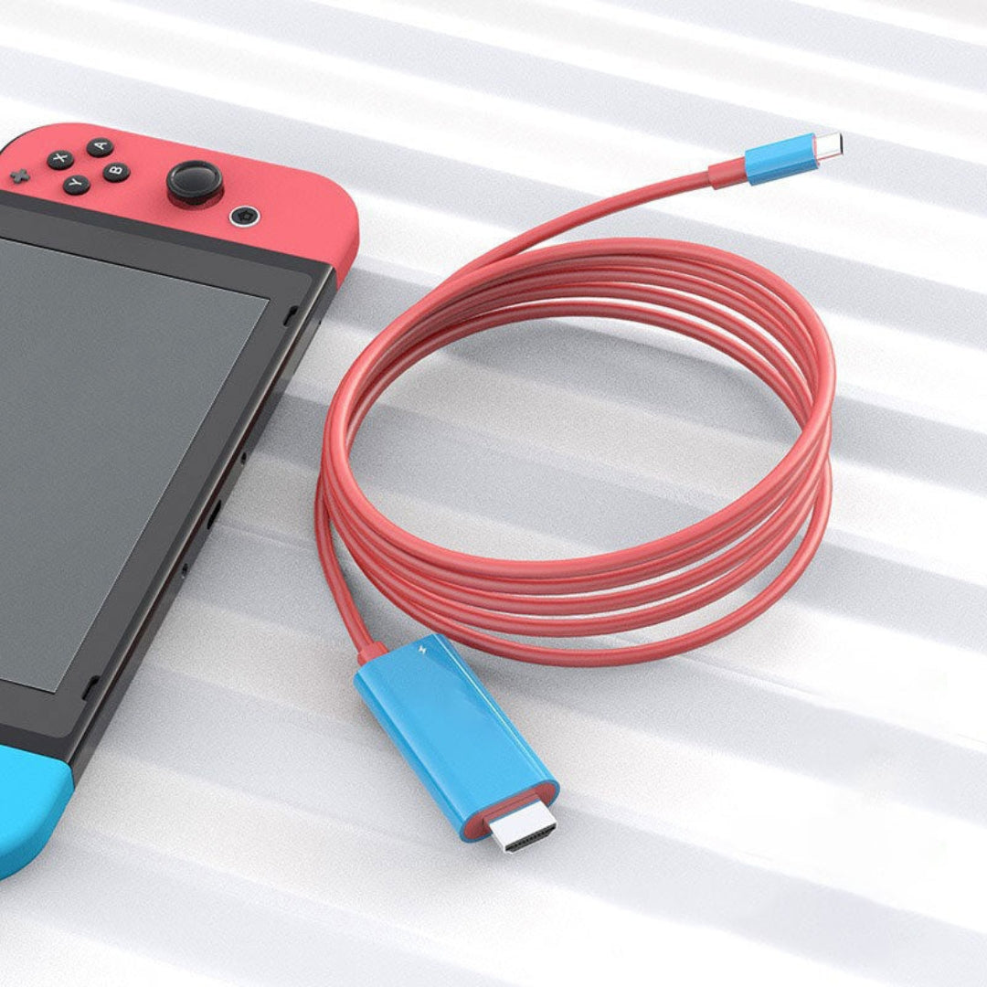 USB-C-auf-HDMI-Kabel - 2m mit PD-Schnellladen für Switch, Tablet, Smartphone und Laptop