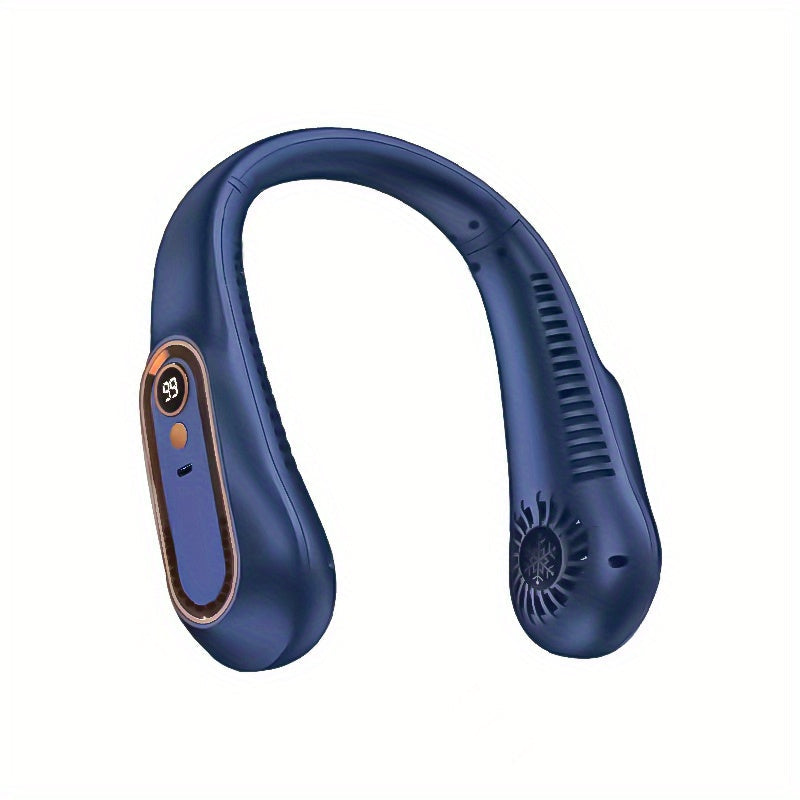 USB-wiederaufladbarer, rotorloser Nackenventilator mit 5 Geschwindigkeitsstufen und Digitalanzeige