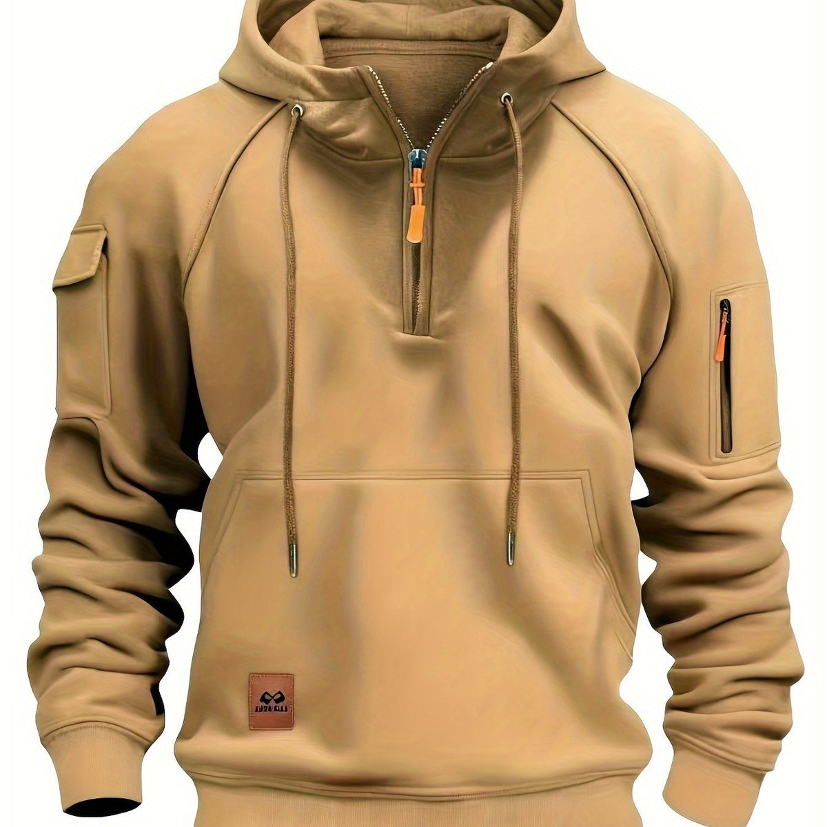 Utility-Hoodie mit Viertelreißverschluss