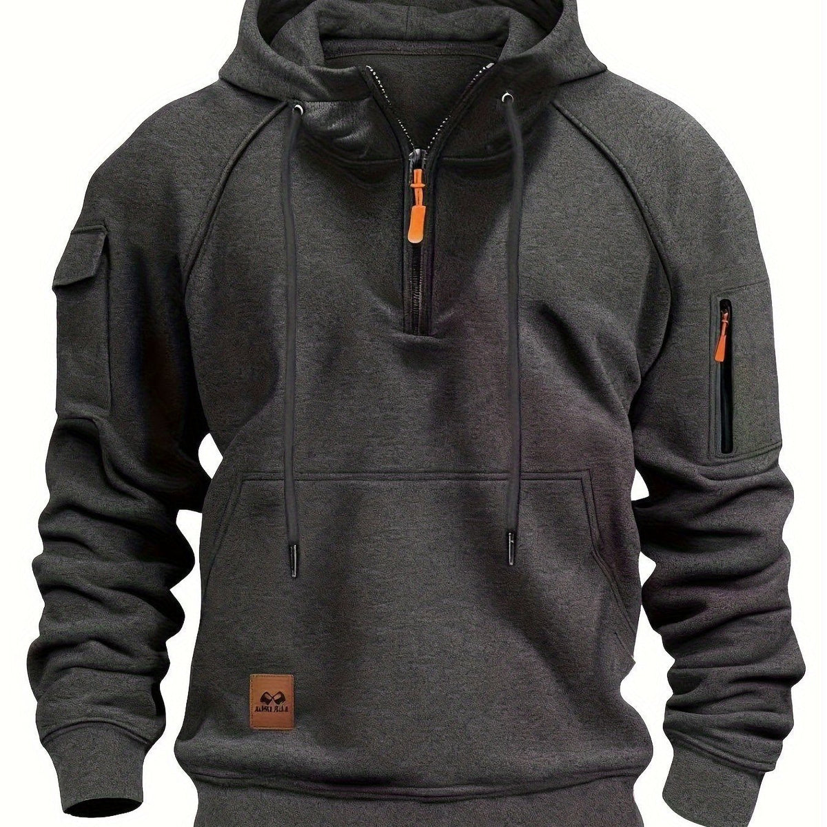 Utility-Hoodie mit Viertelreißverschluss