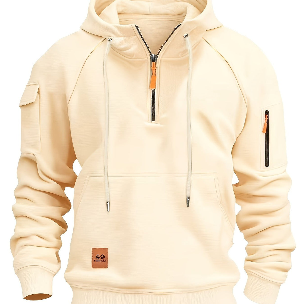 Utility-Hoodie mit Viertelreißverschluss