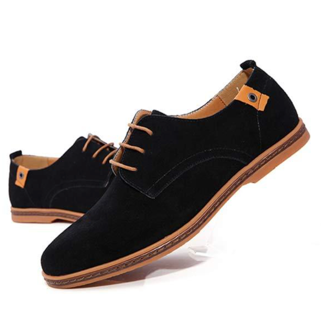 Vegane Oxford-Schnürschuhe aus Wildlederimitat für Herren