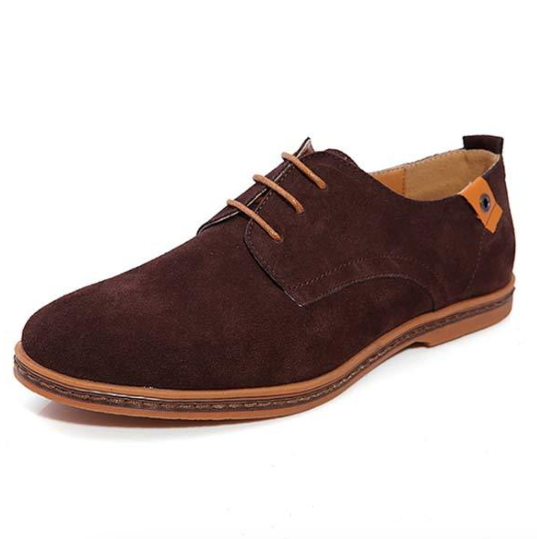 Vegane Oxford-Schnürschuhe aus Wildlederimitat für Herren