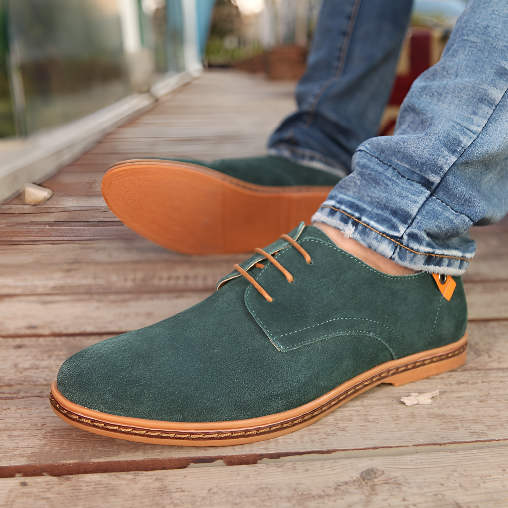 Vegane Oxford-Schnürschuhe aus Wildlederimitat für Herren
