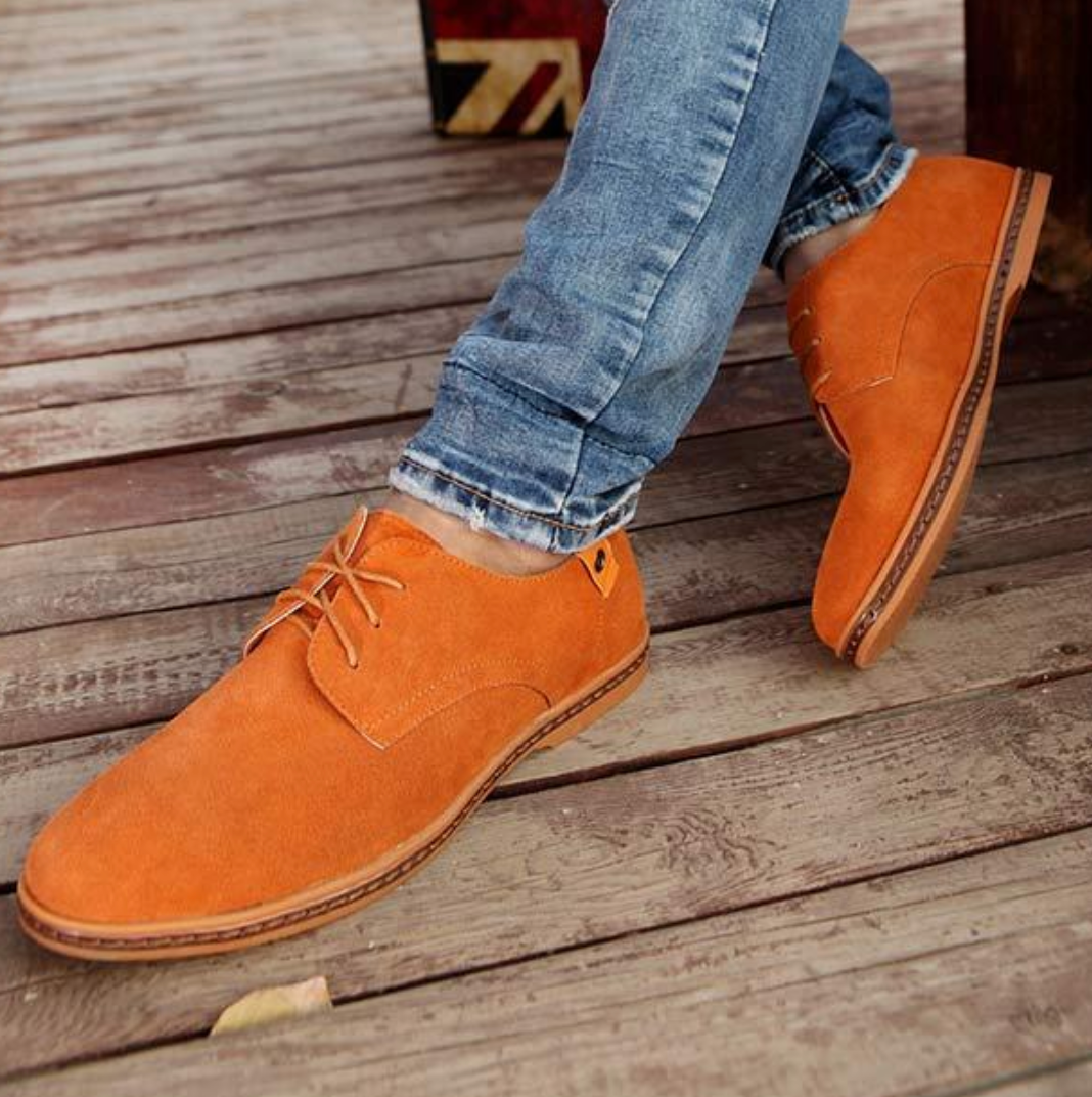 Vegane Oxford-Schnürschuhe aus Wildlederimitat für Herren