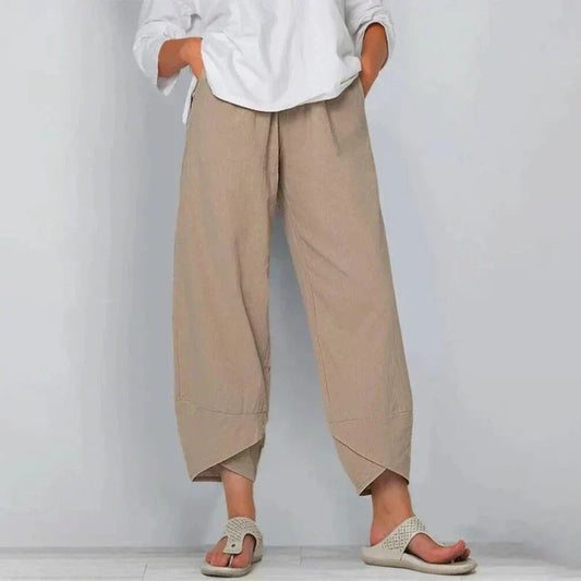Verkürzte Damen-Baumwollhose
