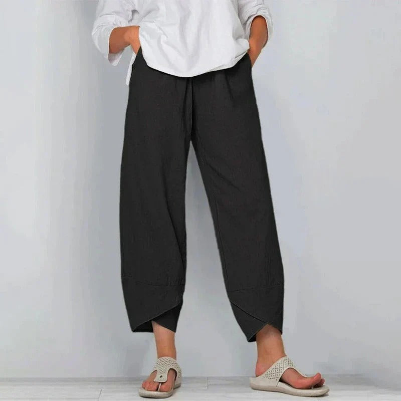 Verkürzte Damen-Baumwollhose