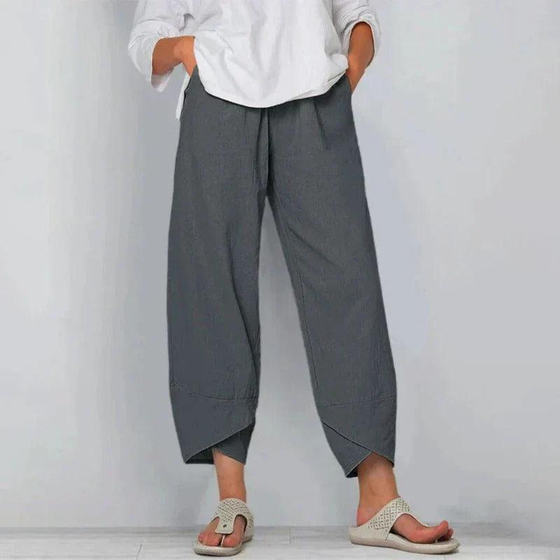 Verkürzte Damen-Baumwollhose