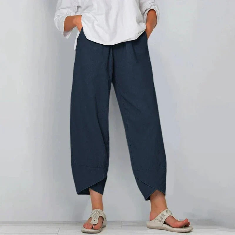 Verkürzte Damen-Baumwollhose