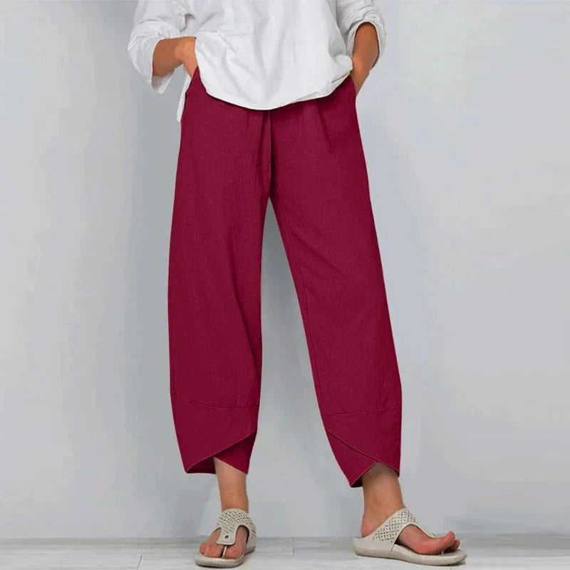 Verkürzte Damen-Baumwollhose