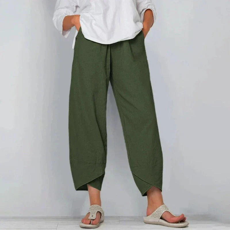 Verkürzte Damen-Baumwollhose