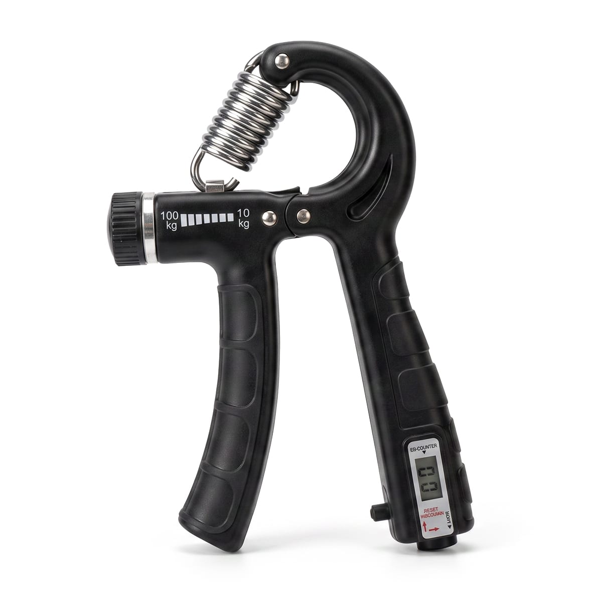 Verstellbarer Handtrainer | 10–100 kg Widerstand & Wiederholungszähler | Kompaktes Griffkraft-Trainingsgerät mit Display