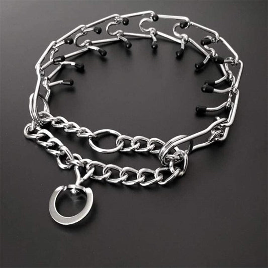 Verstellbares Hunde-Erziehungshalsband mit gummierten Zinken