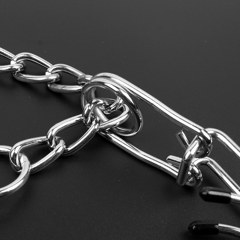 Verstellbares Hunde-Erziehungshalsband mit gummierten Zinken