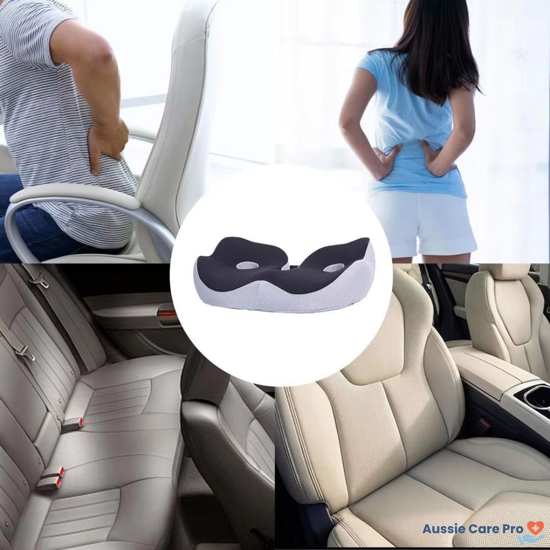 Verstellbares Memory-Foam-Sitzkissen zur Entlastung des Sitzbeins