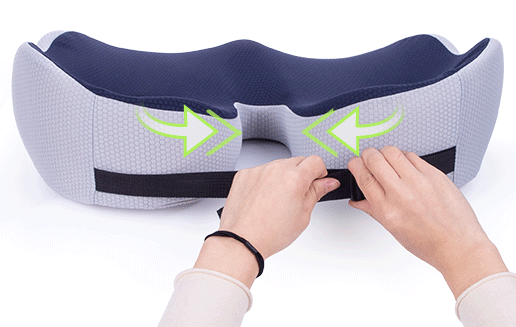 Verstellbares Memory-Foam-Sitzkissen zur Entlastung des Sitzbeins