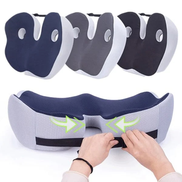 Verstellbares Memory-Foam-Sitzkissen zur Entlastung des Sitzbeins