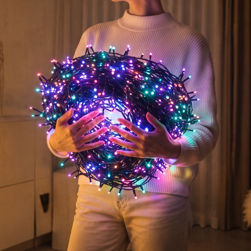Verzweigte Büschel-Lichterkette aus Kupferdraht