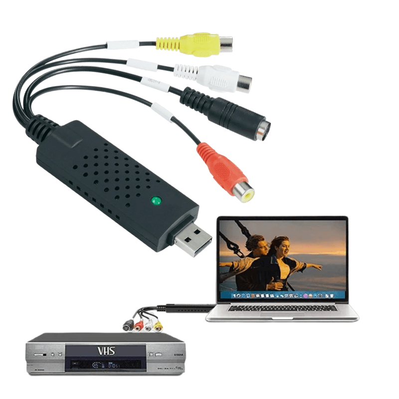 VHS-zu-Digital-Konverter mit Wiedergabe- und Aufnahmefunktion