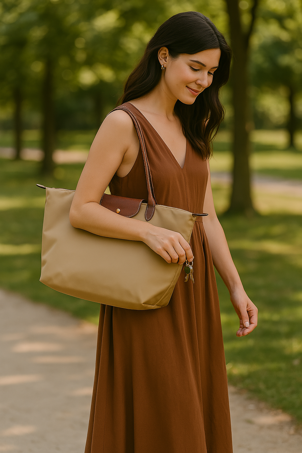 Vielseitige Handtasche aus Kunstleder mit eleganter Oberfläche
