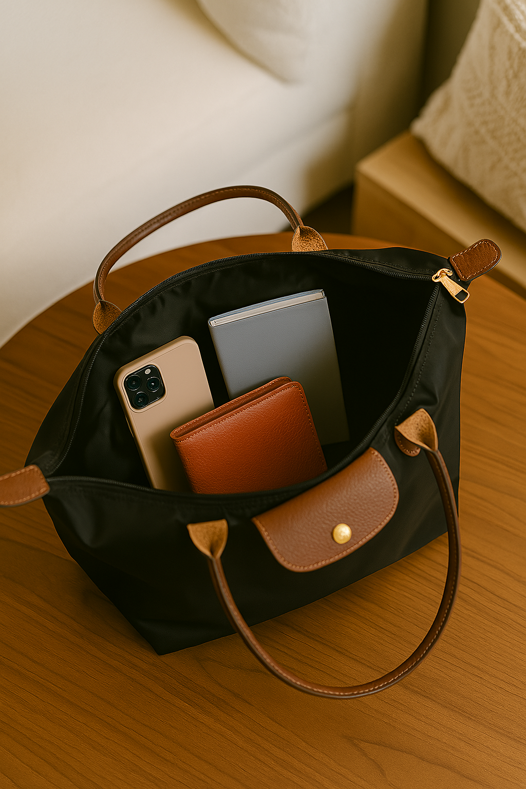 Vielseitige Handtasche aus Kunstleder mit eleganter Oberfläche
