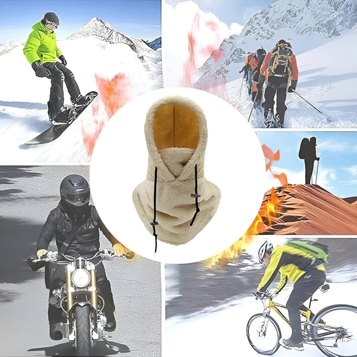 Vielseitiger Winter-Fleece-Schlauchschal
