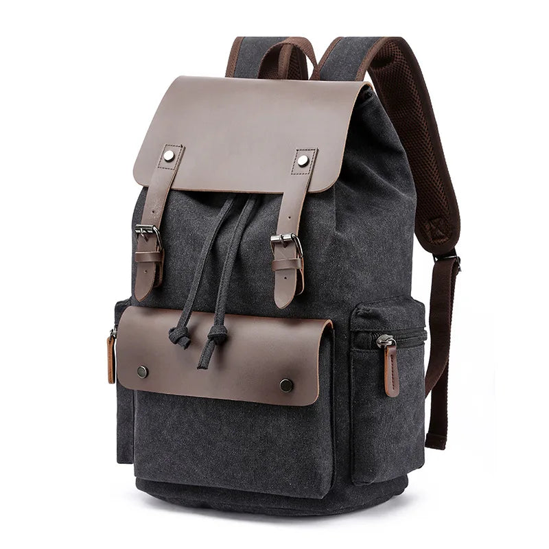Vintage-Abenteuer-Tagesrucksack aus Canvas für den täglichen Gebrauch