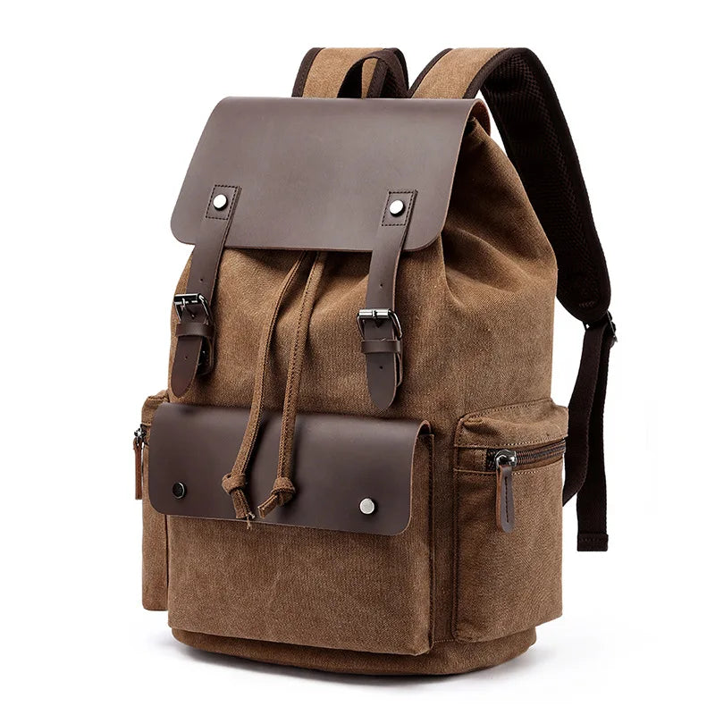 Vintage-Abenteuer-Tagesrucksack aus Canvas für den täglichen Gebrauch